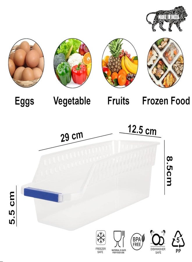 Cutting Edge Essentials Plastic Egg Baskets and Fridge Storage Organizer Racks - Space-Saving Solution for Fruits and Vegetables in Your Kitchen and Refrigerator Drawer - Pack of 4 , White - Image 3